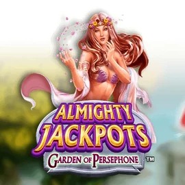 Almighty Jackpots: Garden of Persephone slot logo by Novomatic at Casea Casino