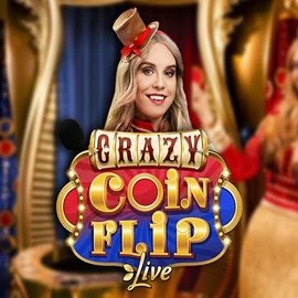 Crazy Coin Flip logo by Evolution at Casea Casino