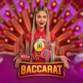 Mega Baccarat game by Pragmatic Play – logo hosted on Casea Casino