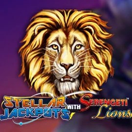 Jackpots logo of Stellar Jackpots with Serengeti Lions from Lightning Box Game at Casea Casino
